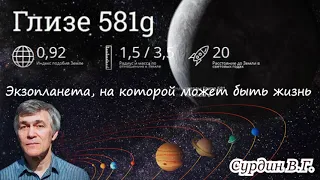 Сурдин В.Г. Экзопланета Глизе 581g