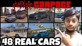 HOW TO INSTALL 48 REAL CAR PACK IN GTA 5 | GTA 5 KORN 48 CAR PACK | GTA 5 Mods | Hindi/Urdu | WTM