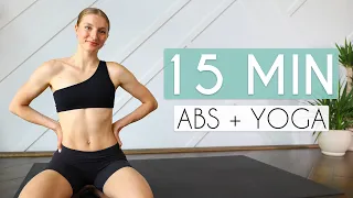 15 MIN ABS + YOGA - Slow and Controlled Core Workout (No Equipment)