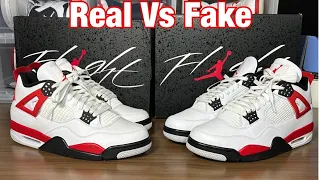 Air Jordan 4 Red Cement Real Vs Fake Review