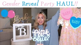 GENDER REVEAL PARTY HAUL | DOLLAR TREE PRTY SUPPLIES | AMAZON HAUL | HOBBY LOBBY PARTY SUPPLIES