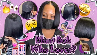 🍇Protective Quickweave Hairstyle | Blunt Cut Bob ✂️ Natural Hair Leaveout Ft. #ULAHAIR
