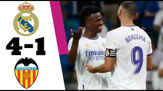 Real Madrid vs Valencia 4-1 highlights all goals La Liga