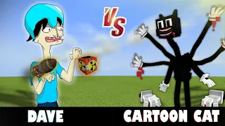 (me) Dave vs. Cartoon Cat (Bendy The Demon18) | Minecraft (I RAGED!)