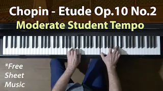 CHOPIN ETUDE Op.10 No.2 "STUDENT TEMPO"