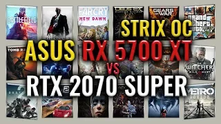 ASUS RX 5700 XT Strix OC vs RTX 2070 Super Benchmarks | Gaming Tests Review & Comparison | 59 tests