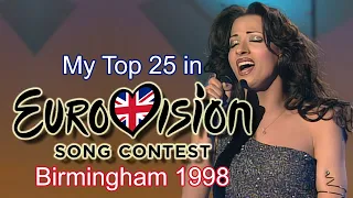 Eurovision 1998 - My Top 25 [with comments]