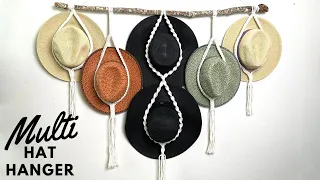 Macrame Hat Hanger that Holds 6 Hats | Step by Step Tutorial | Beginner Friendly