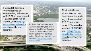 Sunpass warning drivers about fake text messages claiming tolls due