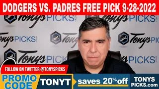 LA Dodgers vs. San Diego Padres 9/28/2022 FREE MLB Picks and Predictions on MLB Betting Tips