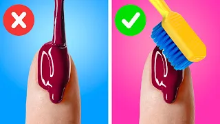 Simple Manicure And Pedicure Hacks || Cool Nail Designs