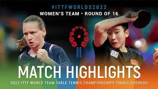 Highlights | Hana Matelova (CZE) vs Zhou Jingyi (SGP) | WT R16 | #ITTFWorlds2022