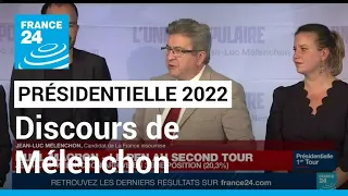 REPLAY - Discours de Jean-Luc Mélenchon, battu à l'élection présidentielle française