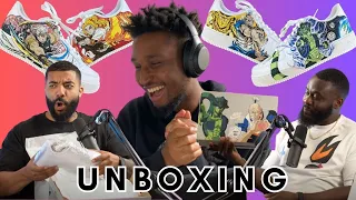 REACTING TO SHXTSNGIGS UNBOXING MY CUSTOM SHOES!