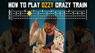 Ozzy Osbourne - Crazy Train (Ukulele Tabs) #shorts