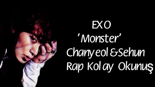 EXO 'Monster' Rap Kolay Okunuş (Easy Lyrics)