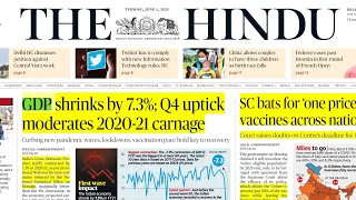 1 June 2021|The Hindu Newspaper today|The Hindu Full Newspaper analysis|Editorial analysis UPSC 2021