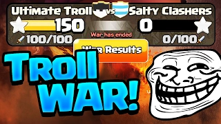 Clash of Clans Funny Moments - TROLLING a Clan War!