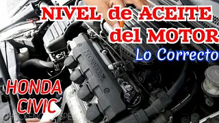 Cómo Revisar Nivel de ACEITE DEL MOTOR Honda Civic 2001-2005 l Nivel Aceite del Motor HONDA CIVIC 05