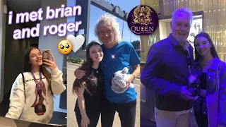 meeting brian may and roger taylor from queen (rhapsody tour vlog) 😭🤍