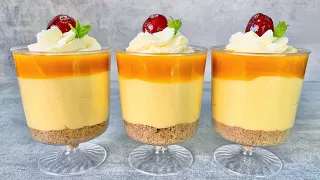 Mango dessert cups. No bake dessert that will melt in your mouth. Easy and Yummy.