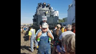 Union Pacific #4014 "Big Boy" locomotive arrival, service stop & departure Strasburg, CO, 5 SEP 2021