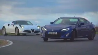 Alfa Romeo 4C vs Porsche Cayman vs Toyota GT86 / Scion FT86 - sportscar shootout