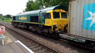 Frieght trains at Trimley station 31/5/23 #trimley #freightliner #gbrf #railway #train #class66