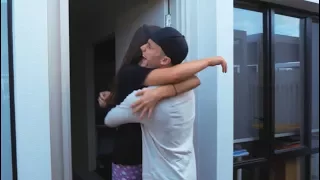 I flew across the world to surprise her!