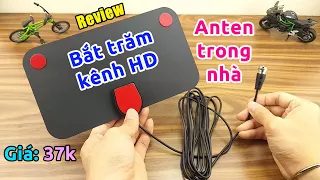 Trên tay Anten trong nhà giá siêu rẻ, siêu mỏng xem trăm kênh HD chỉ 37k