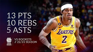 Jarred Vanderbilt 13 pts 10 rebs 5 asts vs Rockets 22/23 season