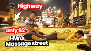 $2 Vietnam Street Massage beside the highway - 베트남식