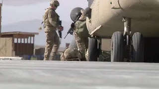 US CH-47 Chinook crew in action in treacherous seas