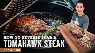 Reverse Seared Tomahawk Steak on a Gas Grill