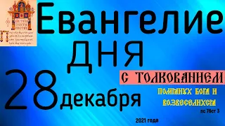 Евангелие дня с толкованием 28 декабря 2021 года