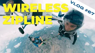 WIRELESS ZIPLINE from a wingsuit 👀 most chaotic jump of my life 🤣: VLOG #67