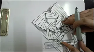 illusion drawing।how to draw 3d pattern illusion drawing।