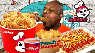 Jollibee Mukbang | Chickenjoy, Jolly Spaghetti, Peach Mango Pies