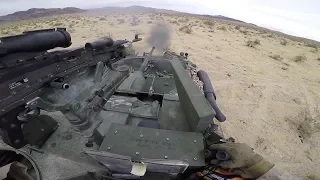 USMC LAV-25 M242 Bushmaster 25mm Chain Gun Desert Live Fire Operation