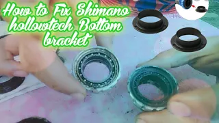 how to replace sealed bearings on Shimano hallowtech ll bottom bracket/diy