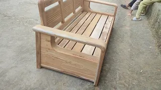 Teak wood is used to make a long chair, a nalh in a tha khep khep ania