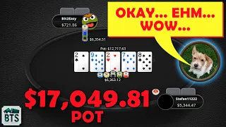 Online High Stakes Poker Pro STUNNED by massive river-jam ($25/$50)