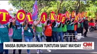 Massa Buruh Suarakan Tuntutan Saat Mayday