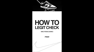 How to legit check Nike Dunk Low Panda #shorts #legitcheck