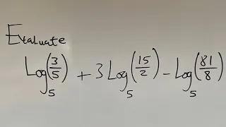 How to evaluate logarithmic question