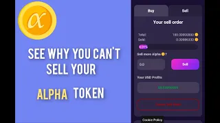 Alpha Network - See Why You Can't Sell Your Alpha Coin