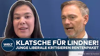 DEUTSCHLAND: Hieb gegen Christian Lindner! Vorsitzende der Jungen Liberalen kritisiert Rentenpaket