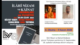 İlahi Nizam ve Kainat Okumaları 6. okuma - 9 Kasım 2020 Tülin Etyemez Schimberg & Bilgehan Meral