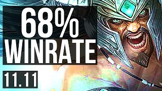 TRYNDAMERE vs SYLAS (TOP) | 68% winrate, 7 solo kills | EUW Master | v11.11