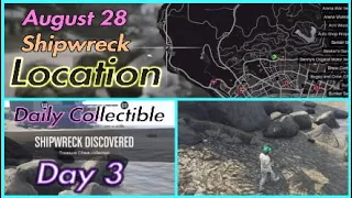 shipwreck Location August 28 Day 3 GTA V, NO Content EP.8